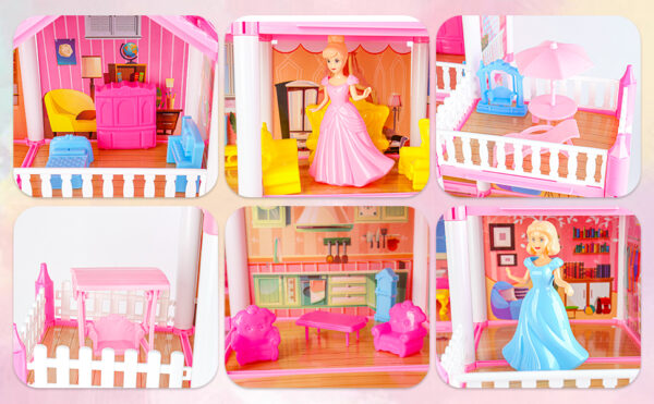 Dollhouse Set With DIY Furniture Accessories - Image 5