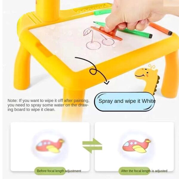 Children Led Cartoon Patterns Projector Draw Art Table - Image 3