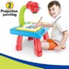 Kids Easel Projection Painting Desk, Chalk Board, White Board - Image 3