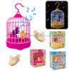 Electric voice controlled simulation bird cage