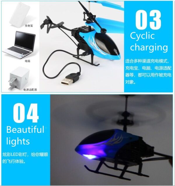 Helicopter with Radio Remote Control Hand Sensor Chargeable Helicopter 2 in 1 - Image 5