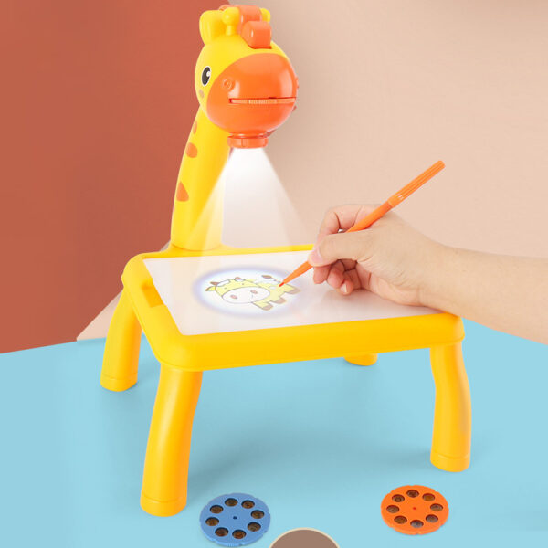 Children Led Cartoon Patterns Projector Draw Art Table - Image 4