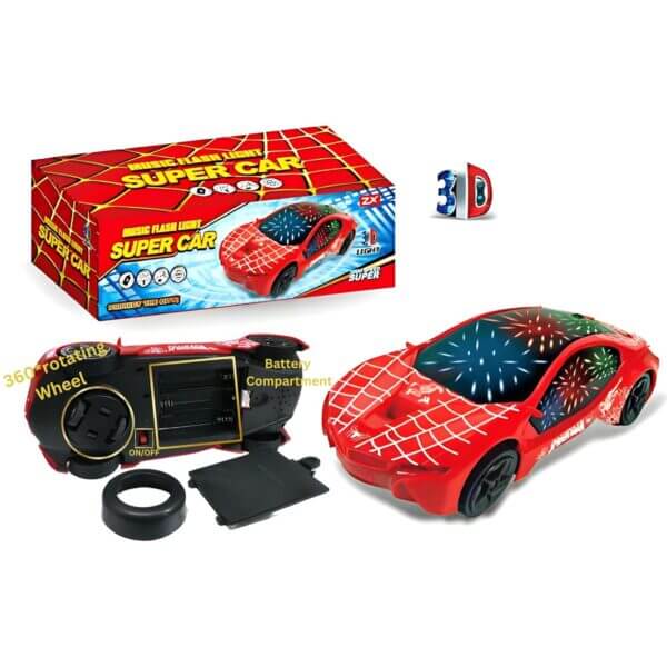 Spider Electronic Toy Car with Colorful Tumbling Light