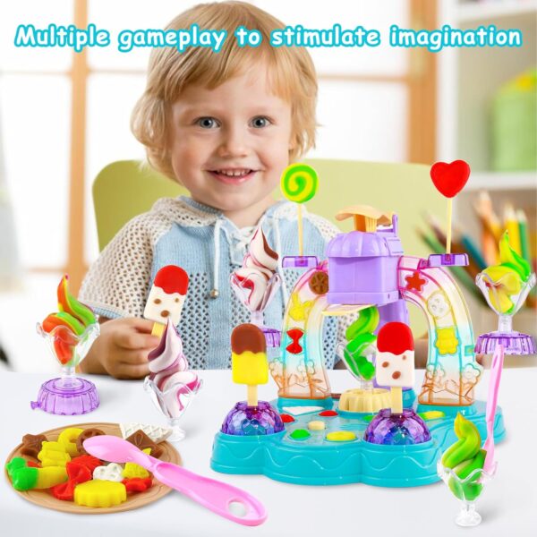 Playdough Ice Cream Set with Music and Lights - Image 2