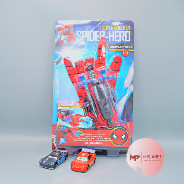 Spiderman Web Throwing Arrow Shooter Suction Cup Gloves Lighted Figure Toy