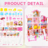 Dollhouse Set With DIY Furniture Accessories - Image 4