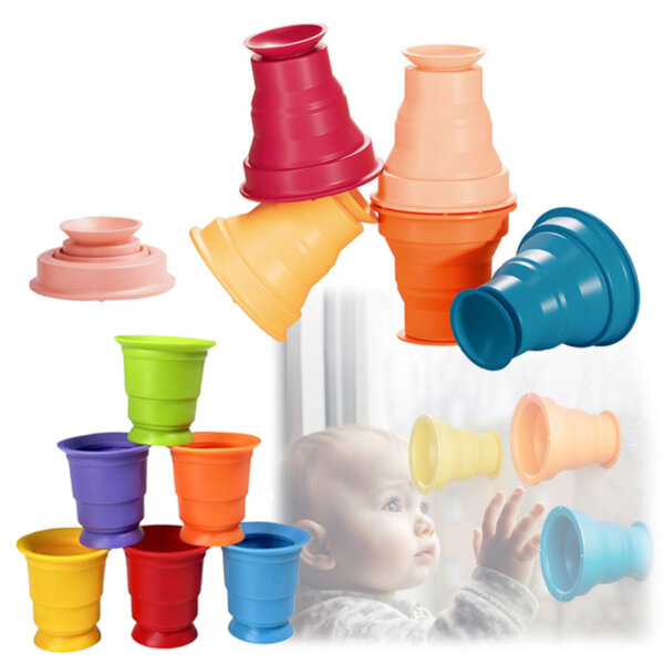 Kids Rainbow Silicone Cup