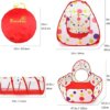 3-in-1 Kids' Play Tent with Tunnel and Ball Pit - Image 11