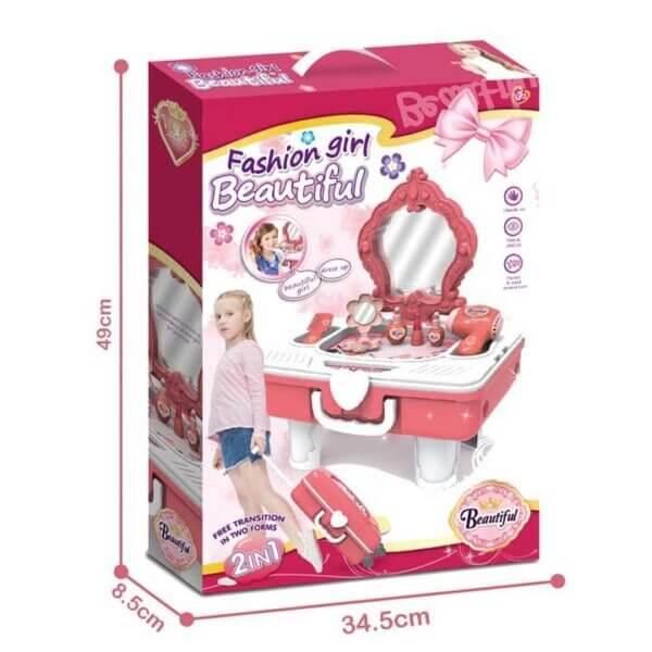 2 in 1 Draw-Bar Box Dressing Table Toys - Image 9