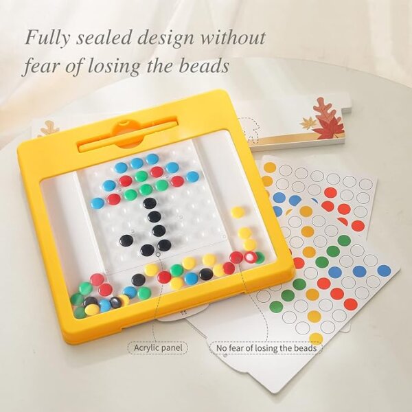 Magnetic Drawing Board with Magnet Pen and Beads - Image 2