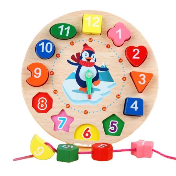 Wooden Shape Sorting Clock Puzzle