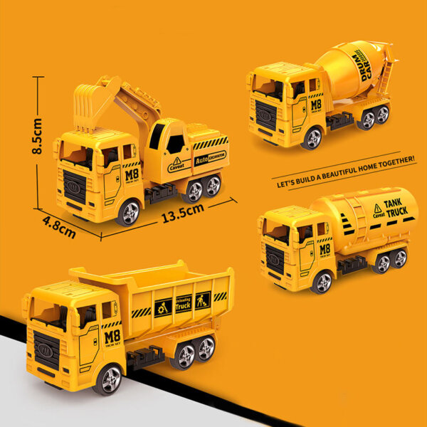 Engineering Vehicle Toy Set 12 PCS