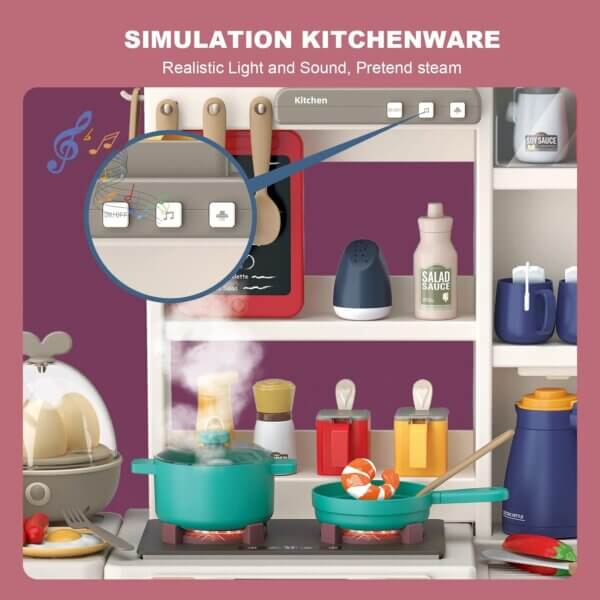 Kitchen Playset with Light, Sound & Water Spray - Image 5