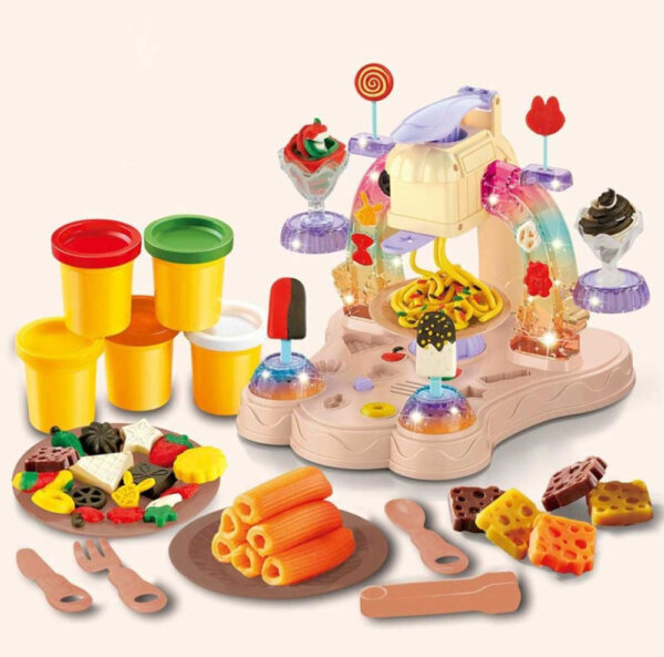 Ice cream maker play set with play dough and accessories - Image 3