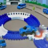 Police Rail Car Track Set – 107 Pieces