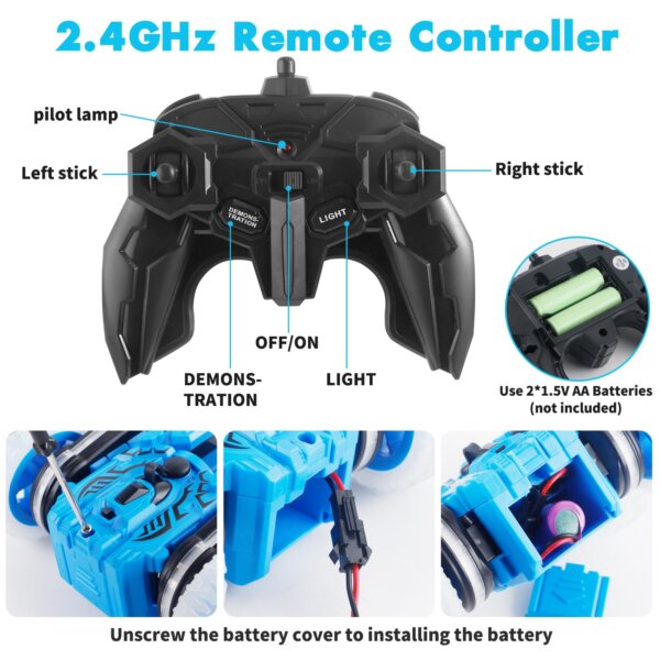 Remote Control Stunt Car - 360° Rotation - Image 6