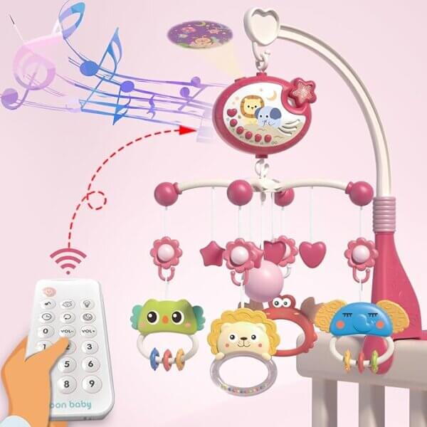 Musical Baby Crib Mobile with Lights and Remote Control - Image 7