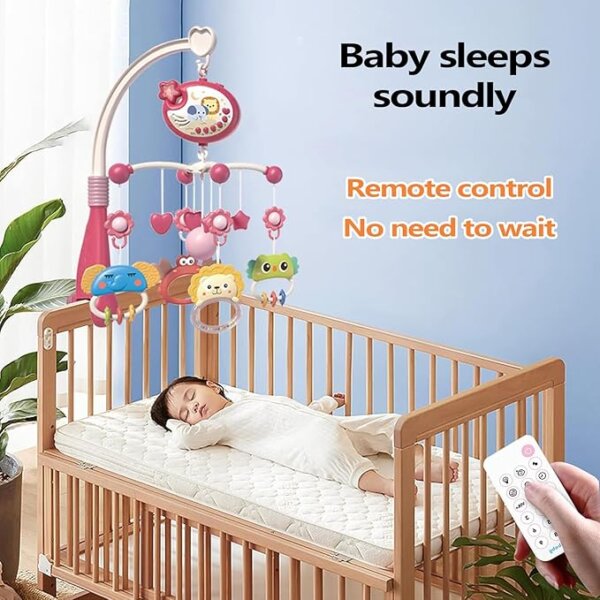 Musical Baby Crib Mobile with Lights and Remote Control - Image 2