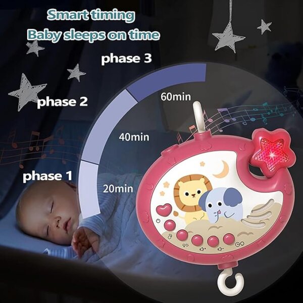 Musical Baby Crib Mobile with Lights and Remote Control - Image 4