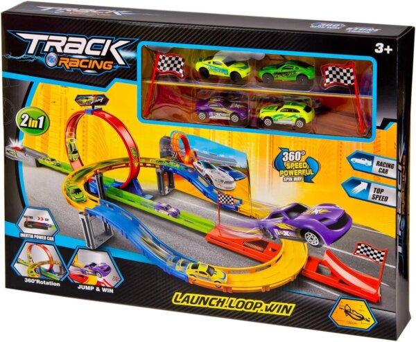 Track Racing 2-in-1 Loop Challenge Car Set