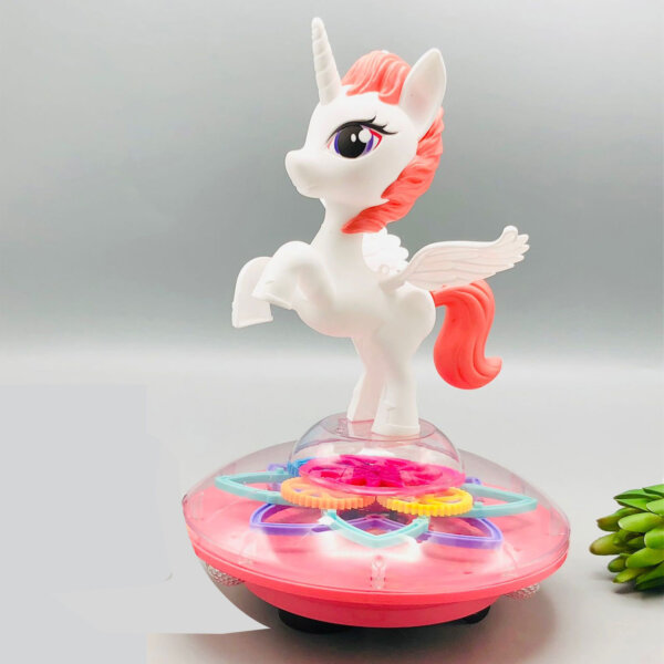 Dancing Light Up Unicorn with Music and 360° Rotation - Image 2