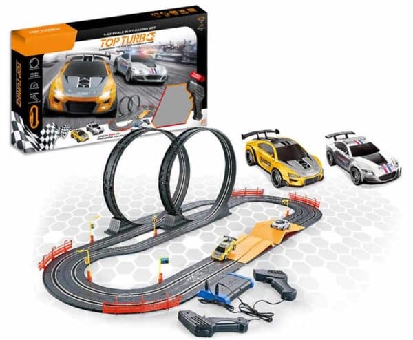 Electric slot car racing set