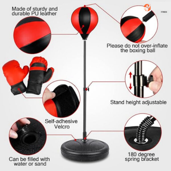 Boxing Ball Set with Gloves - Image 3