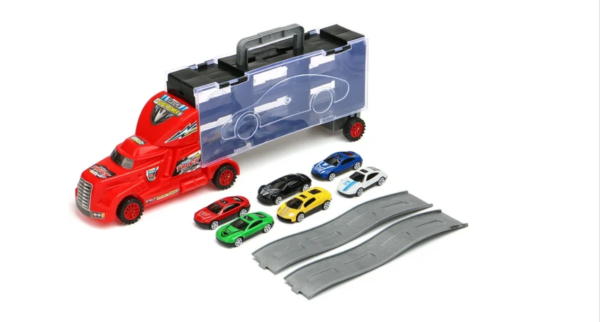Hot Wheels Truck With 6 Cars - Image 4