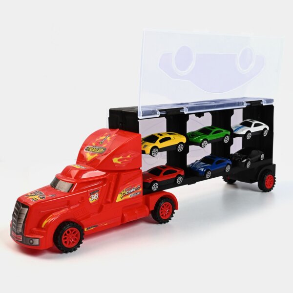 Hot Wheels Truck With 6 Cars