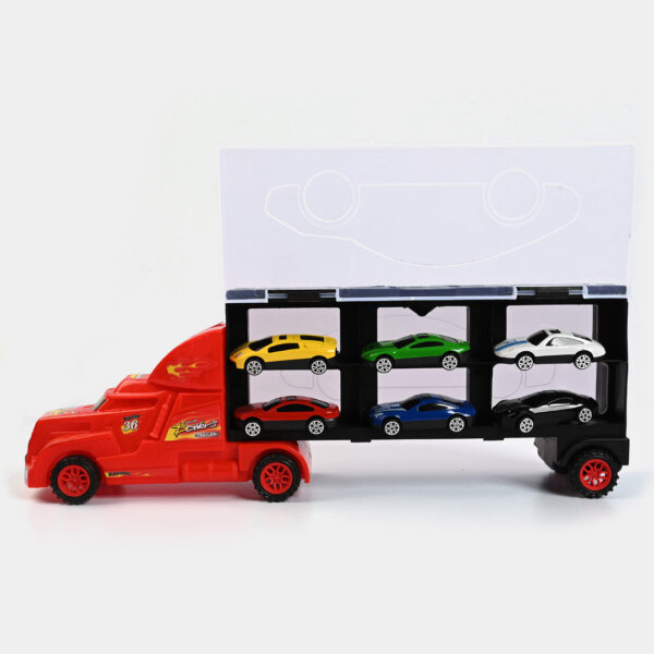 Hot Wheels Truck With 6 Cars - Image 2