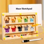 2 in 1 Montessori Toddler Sorting Colors Busy Board