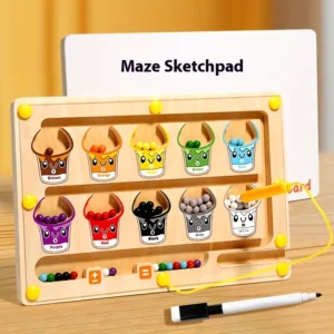 2 in 1 Montessori Toddler Sorting Colors Busy Board