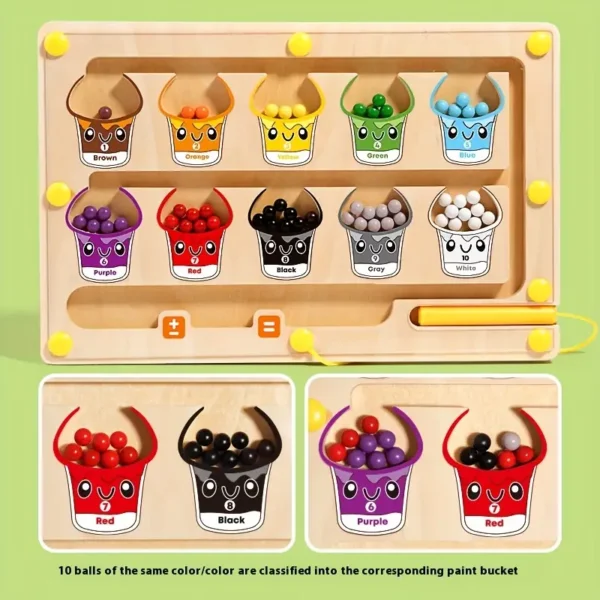 2 in 1 Montessori Toddler Sorting Colors Busy Board - Image 4