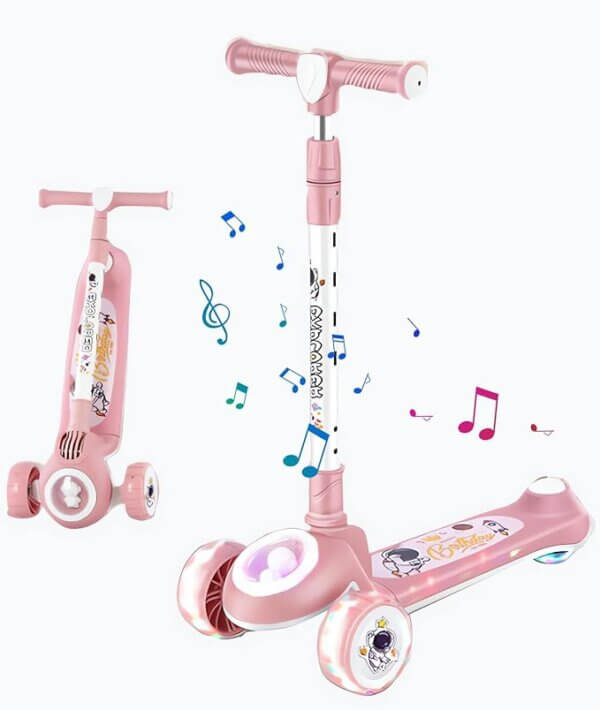 Kick Scooter with 3 Light Up Wheels - Image 2