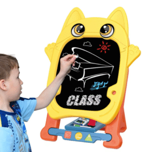 Owl Dual Sided Magnetic Drawing Board With Magnetic Alphabets