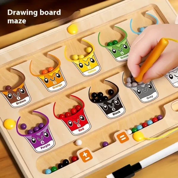 2 in 1 Montessori Toddler Sorting Colors Busy Board - Image 6